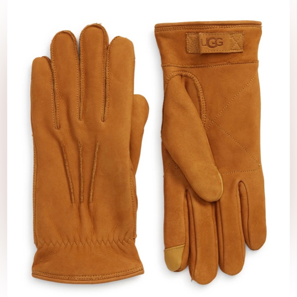 UGG Three-Point Leather Tech Gloves